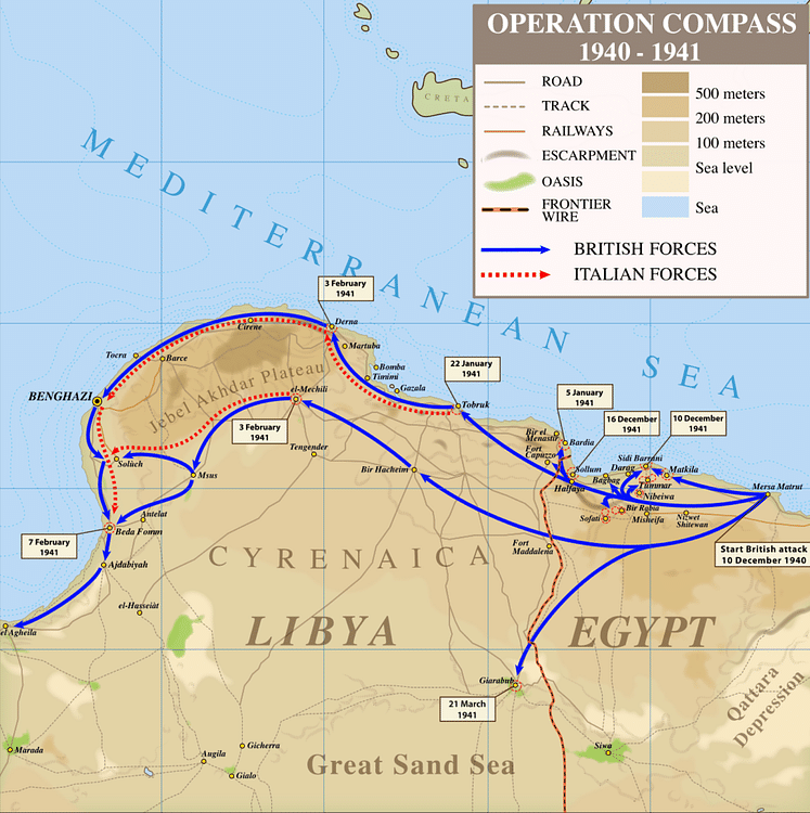 Map of Operation Compass