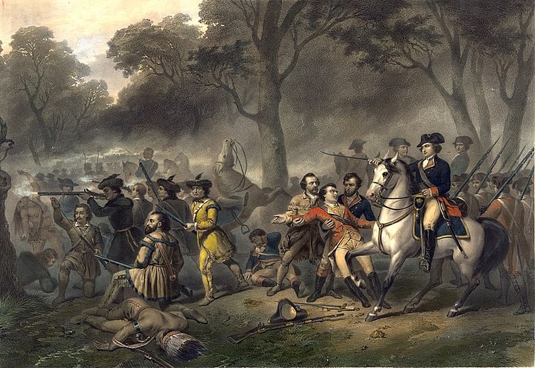 Washington at the Battle of the Monongahela