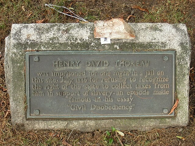 Plaque Commemorating Thoreau's Time in Jail