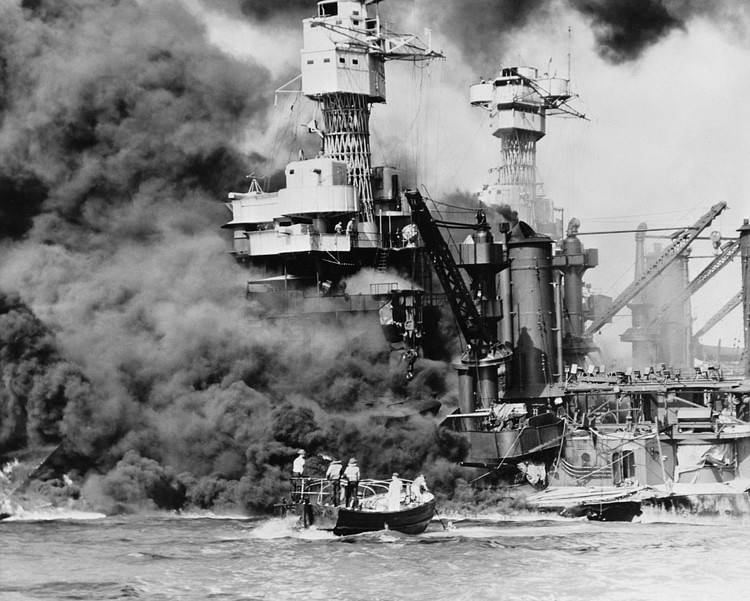 The USS West Virginia, Pearl Harbor, 1941