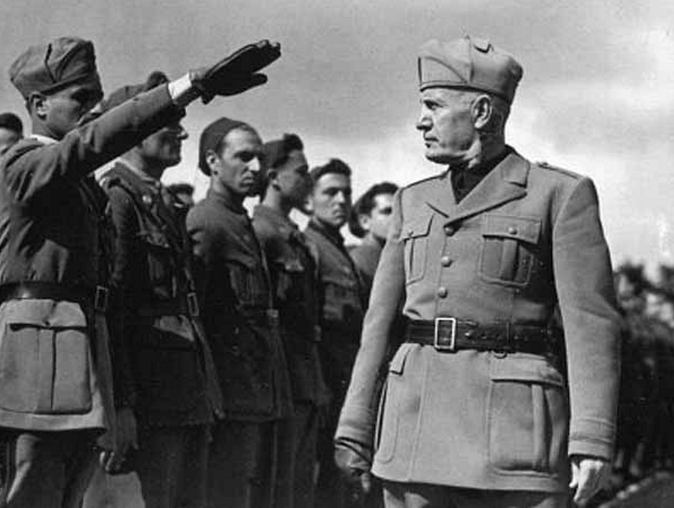 Mussolini Inspecting Troops in the Abyssinian War