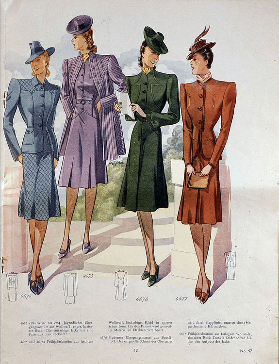 Fashion Poster, Costumes-Manteau, 1941