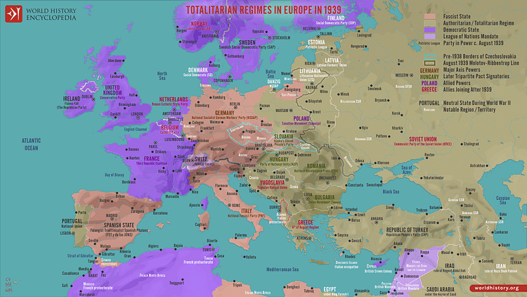 Totalitarian Regimes in Europe in 1939