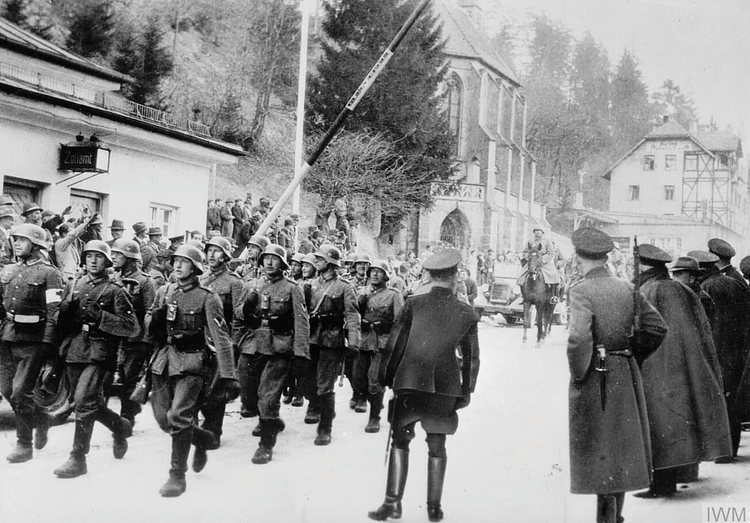 German Troops Crossing the Austrian Border, 1938