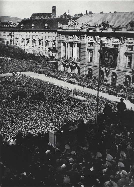 Pro-Nazi Crowd in Vienna, March 1938