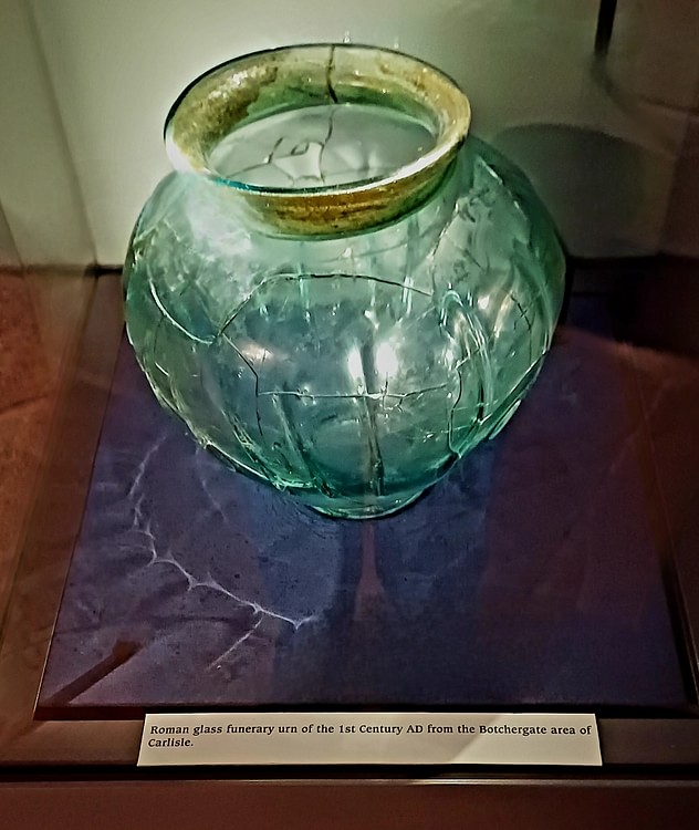 Roman Blue-Glass Cinerary Urn from Luguvalium