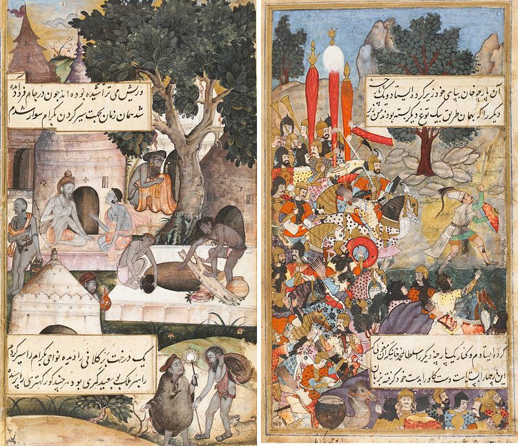 Two Folios from the Baburnama