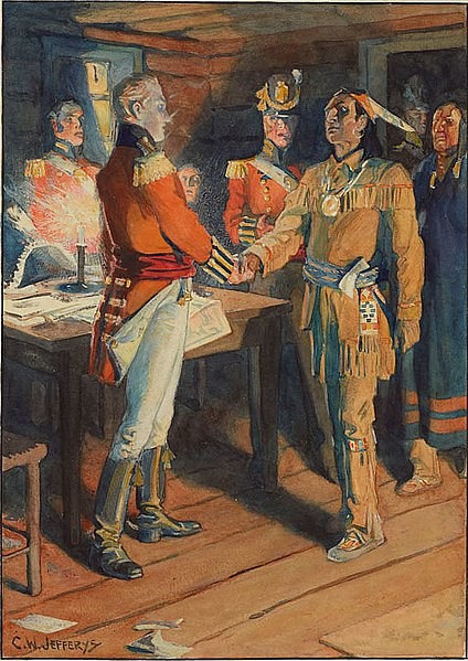 Meeting of Isaac Brock and Tecumseh