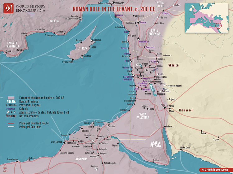 Roman Rule in the Levant, c. 200 CE