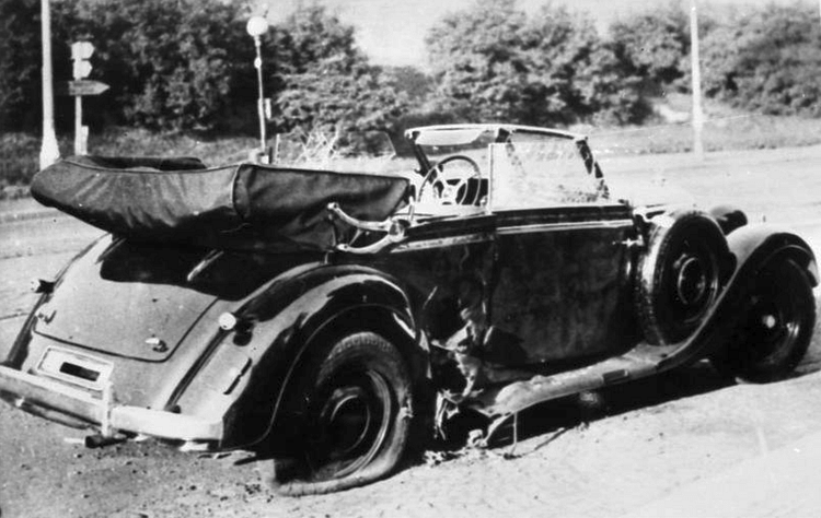 Heydrich's Damaged Car