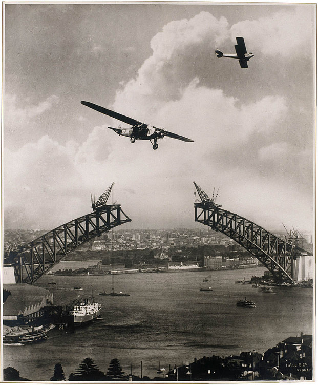 Sydney Harbour Bridge During Construction