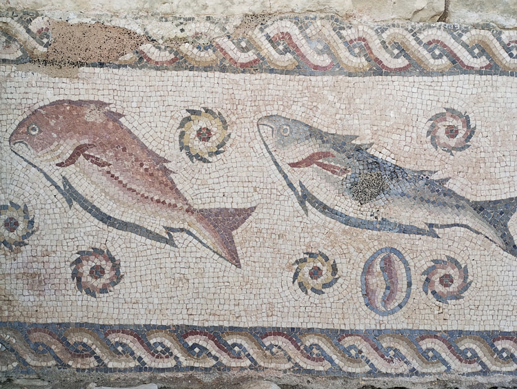 Mosaic Detail from the Roman Temple at Milreu, Portugal