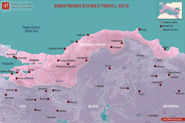 Roman Province Bithynia et Pontus c. 200 CE