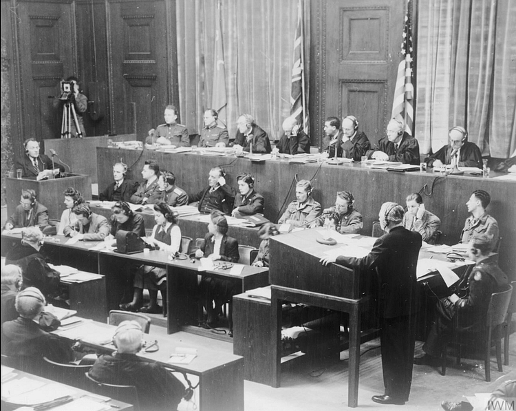 Dr Franz Blaha Giving Evidence at Nuremberg