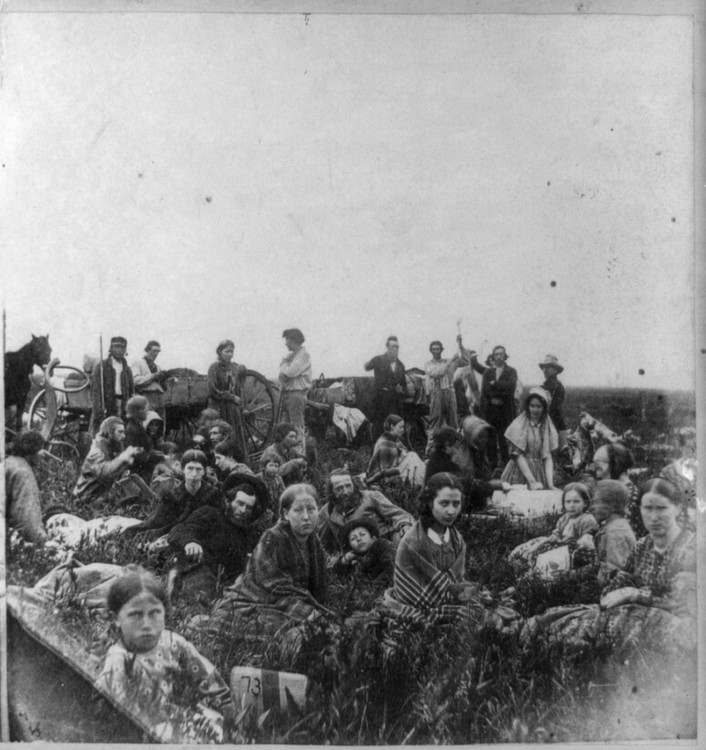 People Escaping from the Minnesota Massacre of 1862