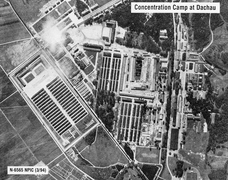 Aerial View of Dachau Concentration Camp