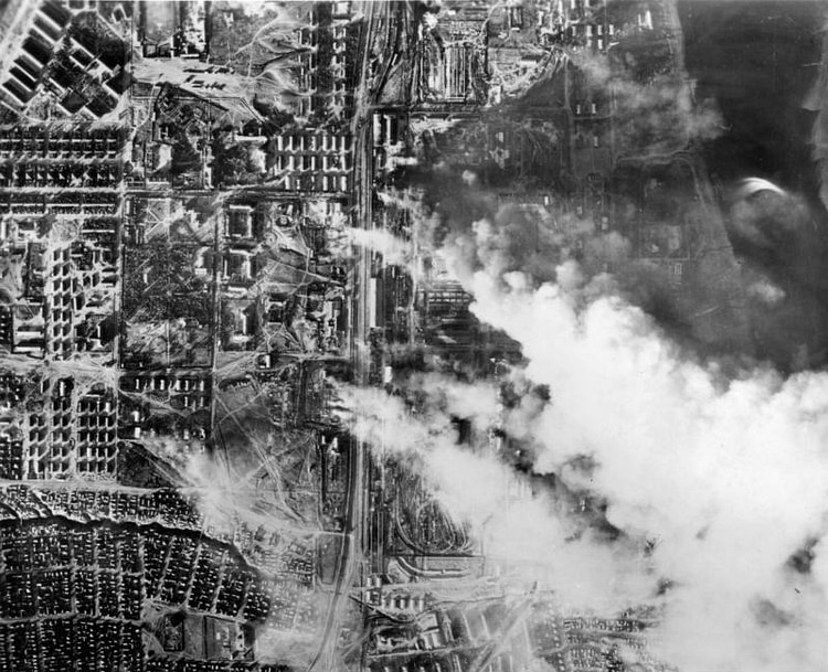 Aerial Photograph of Battle of Stalingrad