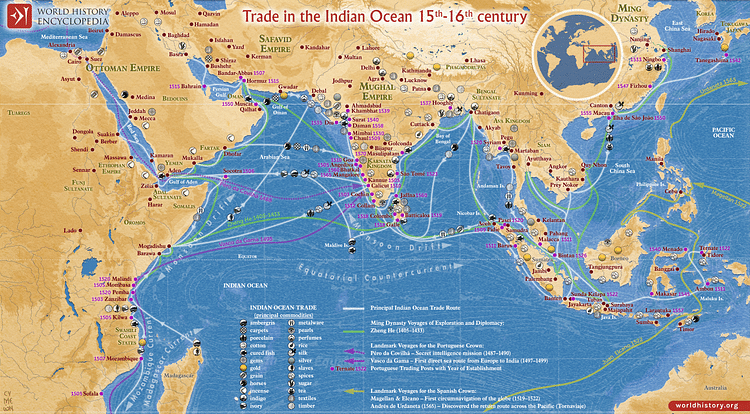 Trade in the Indian Ocean 15th-16th century