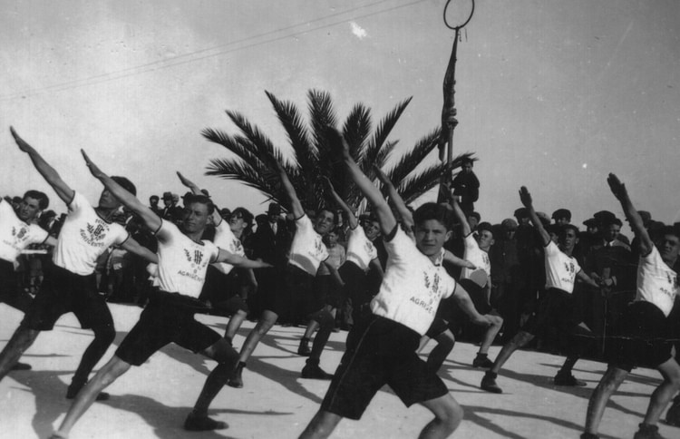 Gymnastic Show Performed by a Group of Balilla