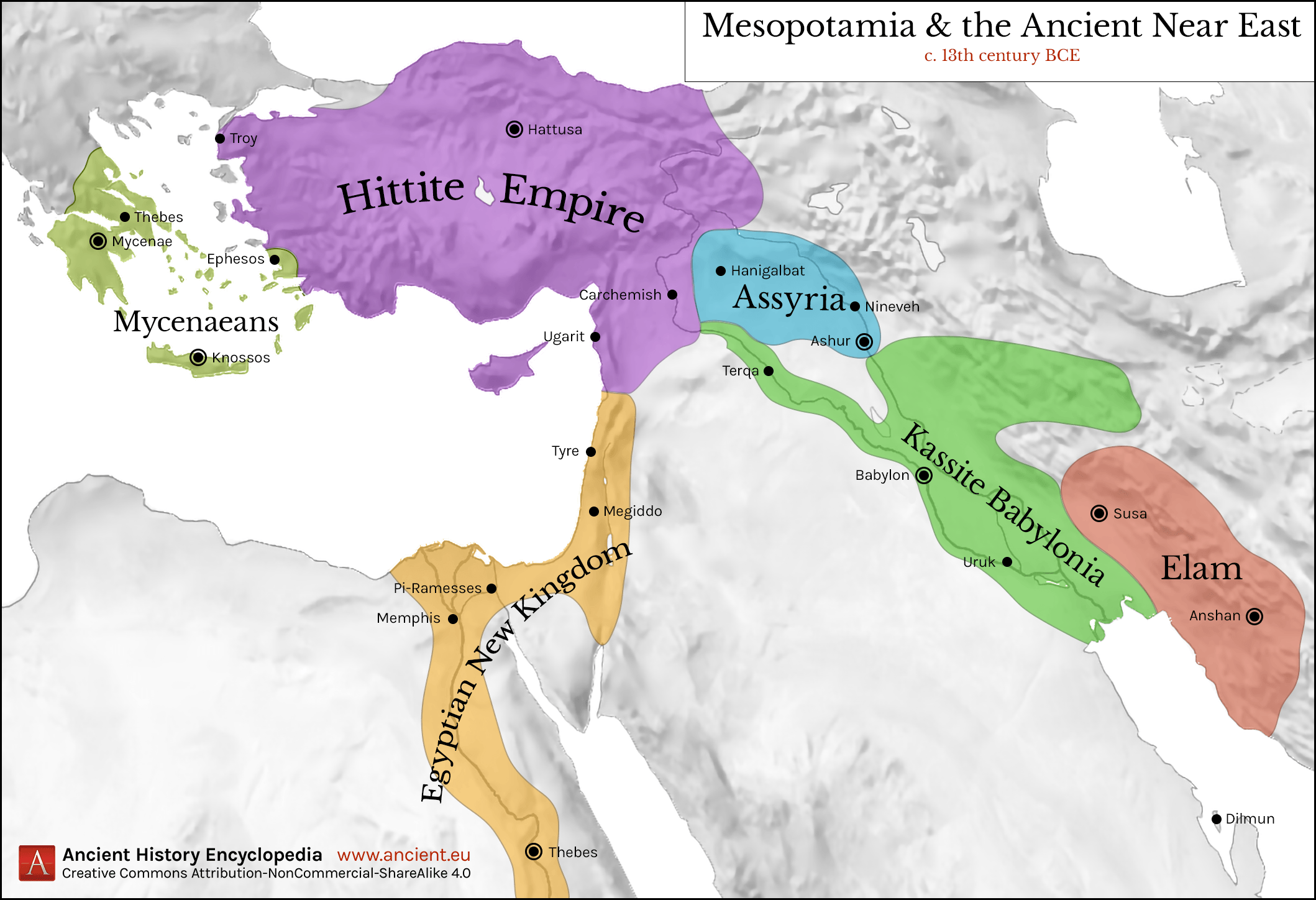 ancient civilizations mesopotamia map