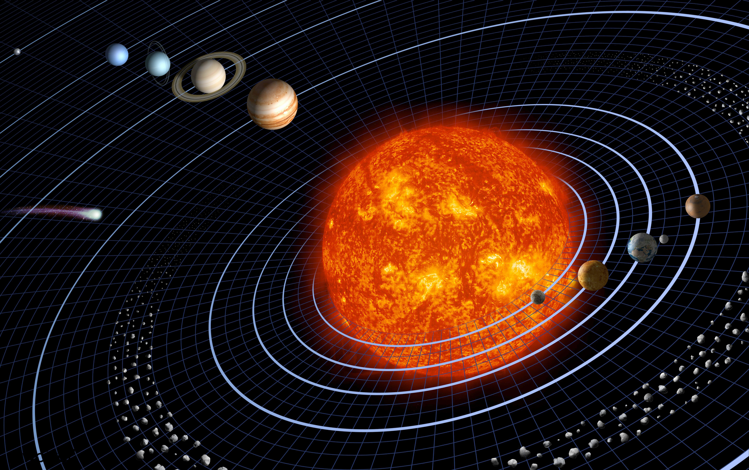 Solar System Celestial Bodies Planet Illustration Book Astronomy