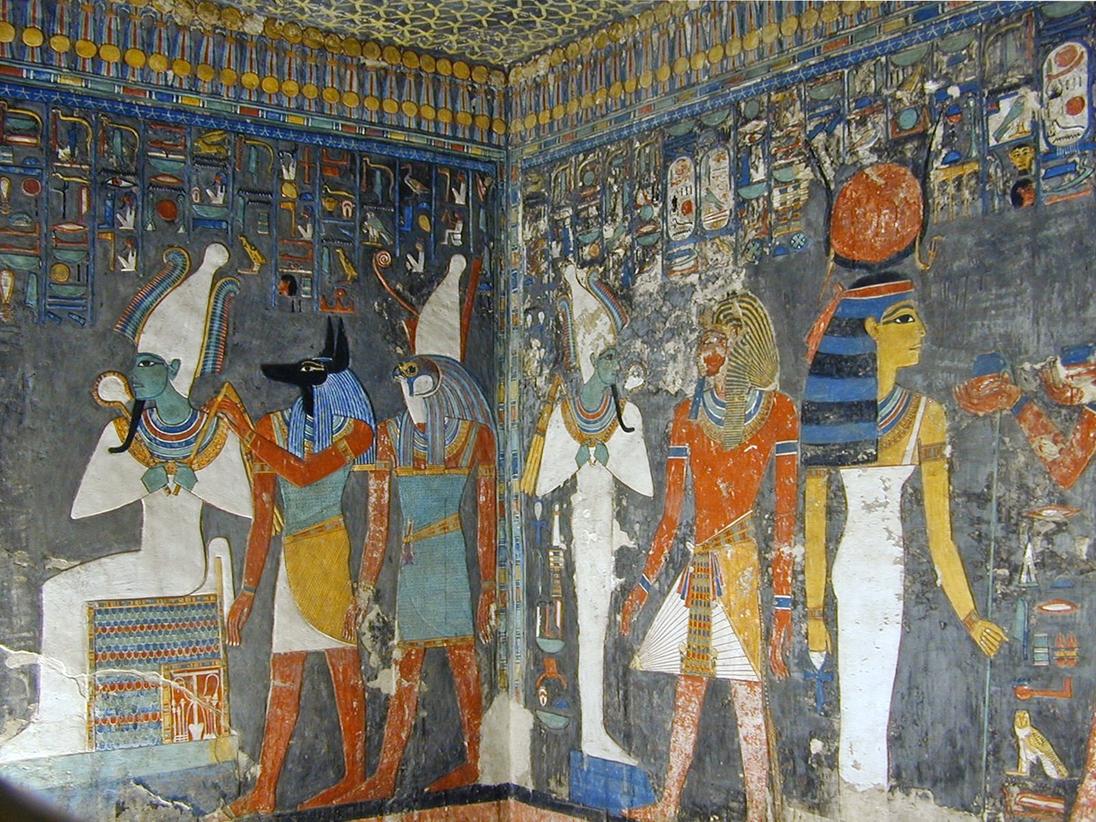 paintings of egyptian gods