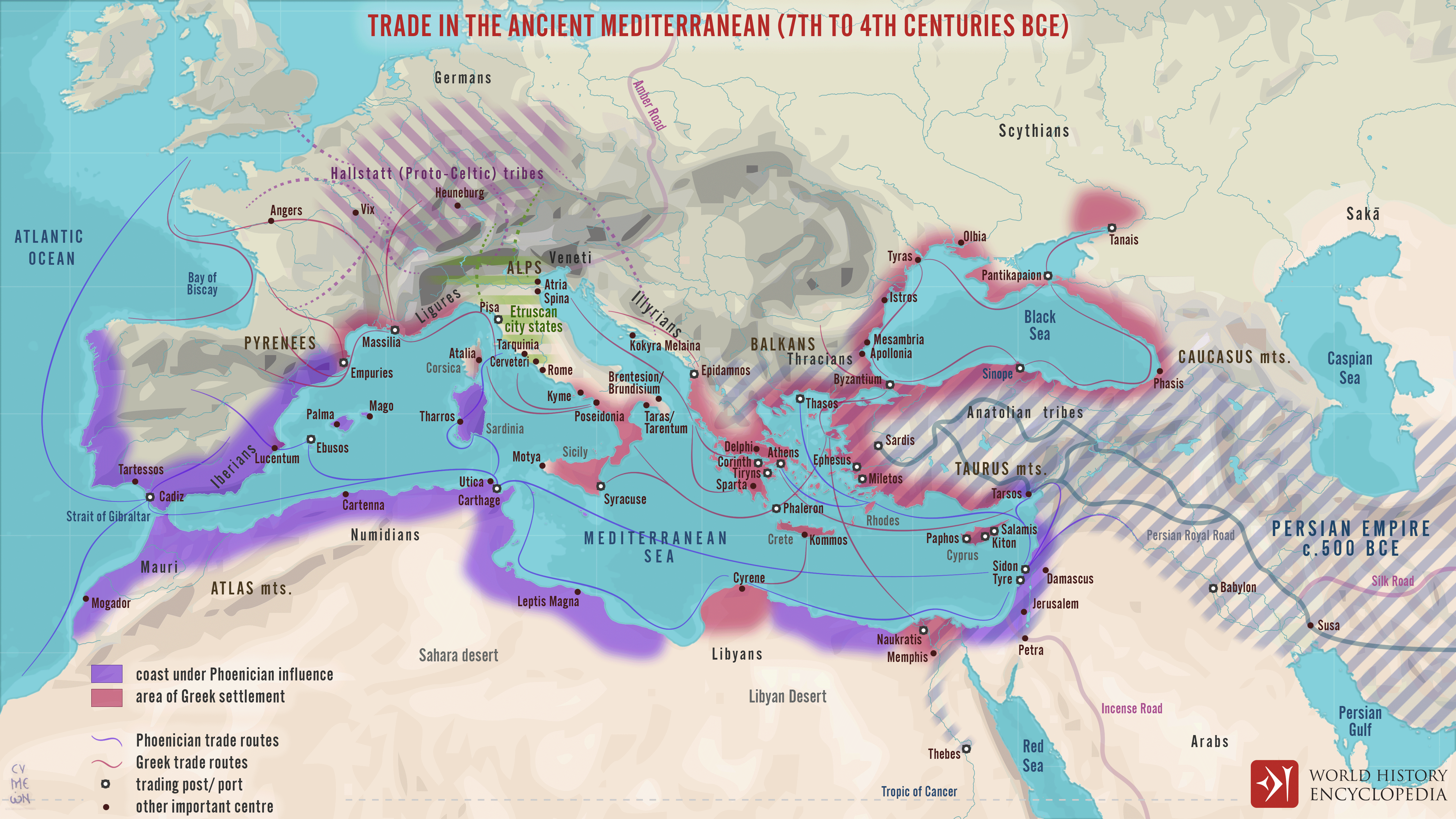 mediterranean sea trade map