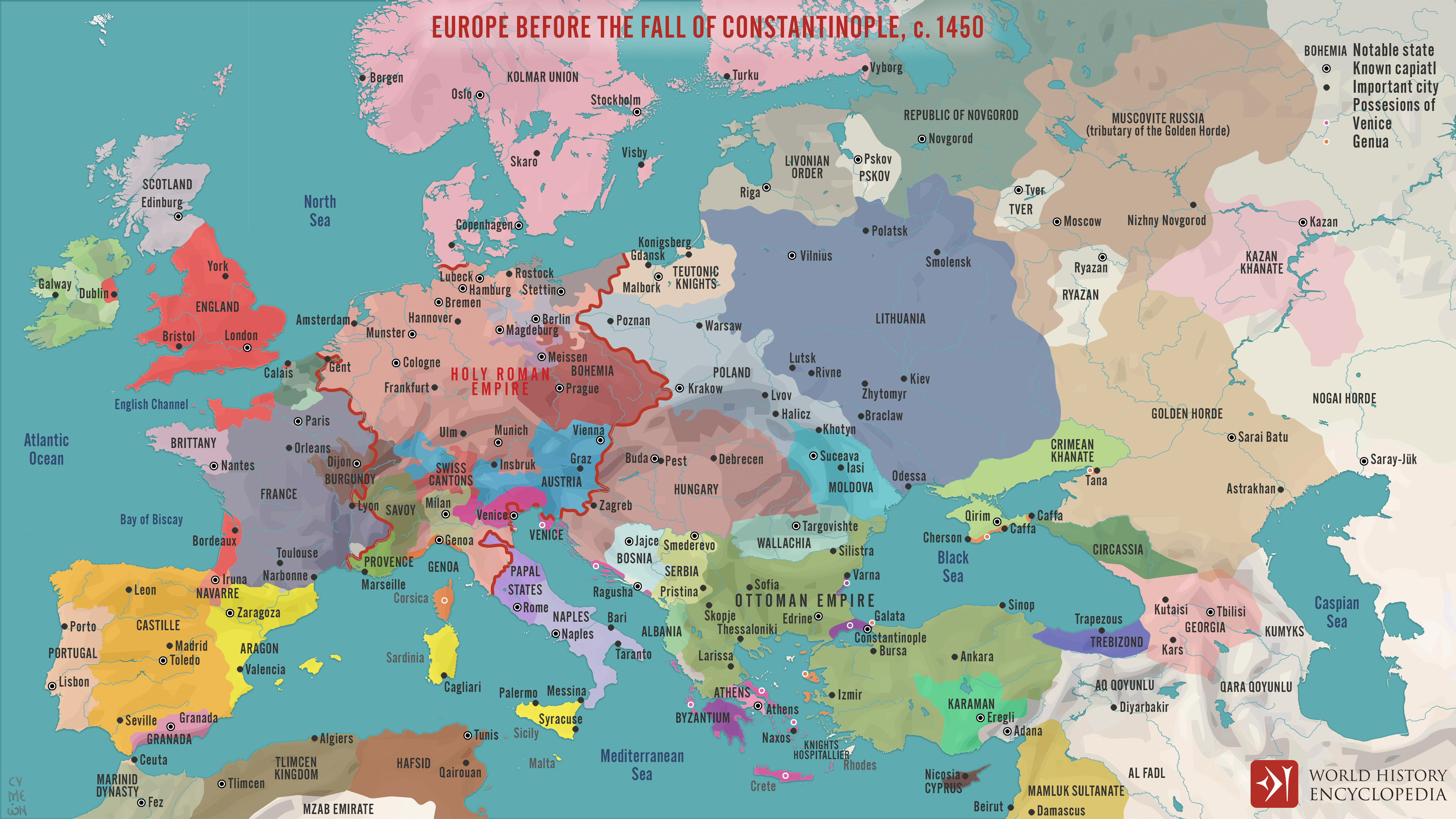 map of constantinople and countries around it