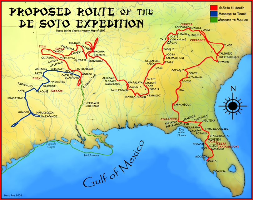 Route Of The De Soto Expedition Illustration World History Encyclopedia