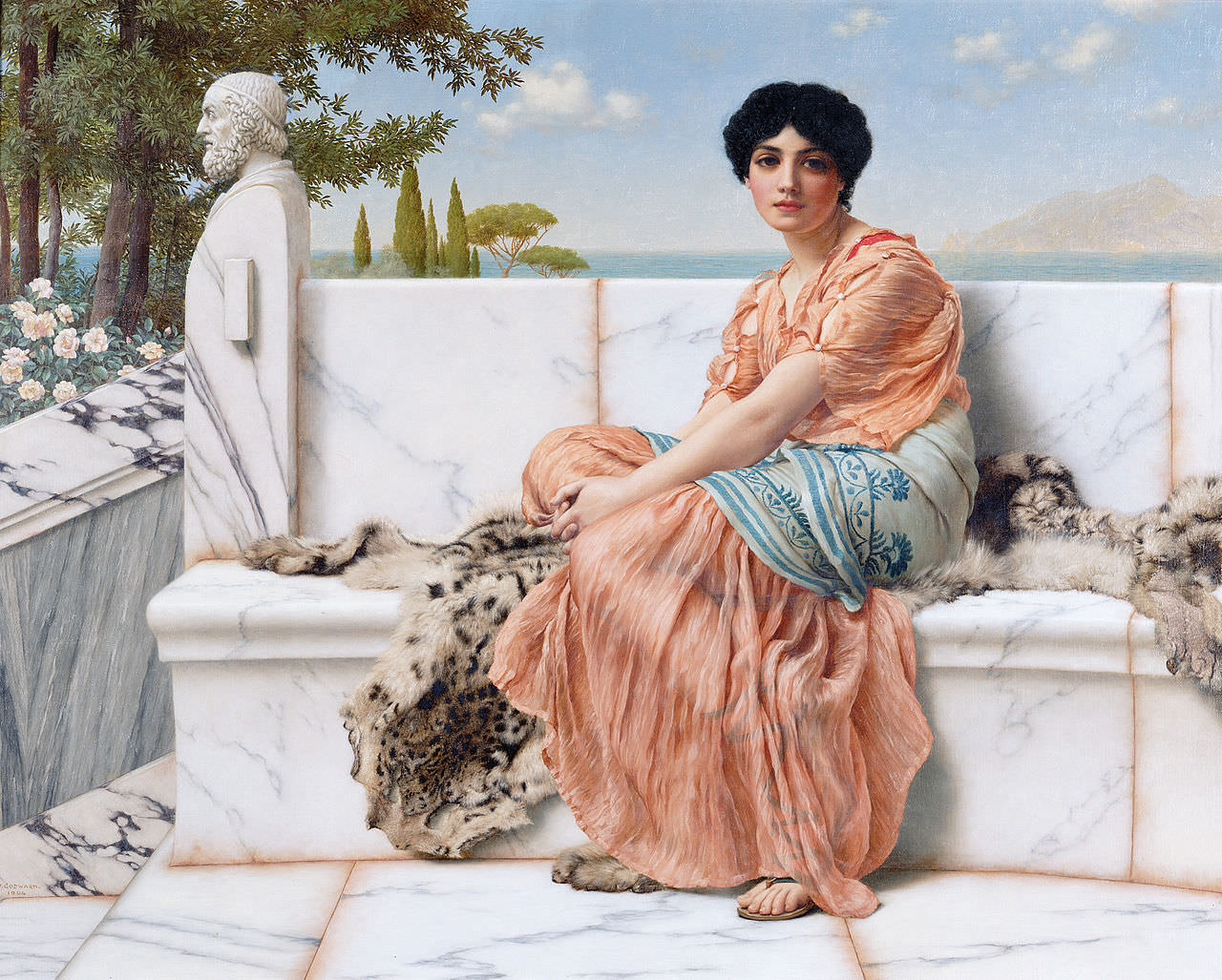 The Marble Maiden: A Digital Tribute to Classic Greek Beauty