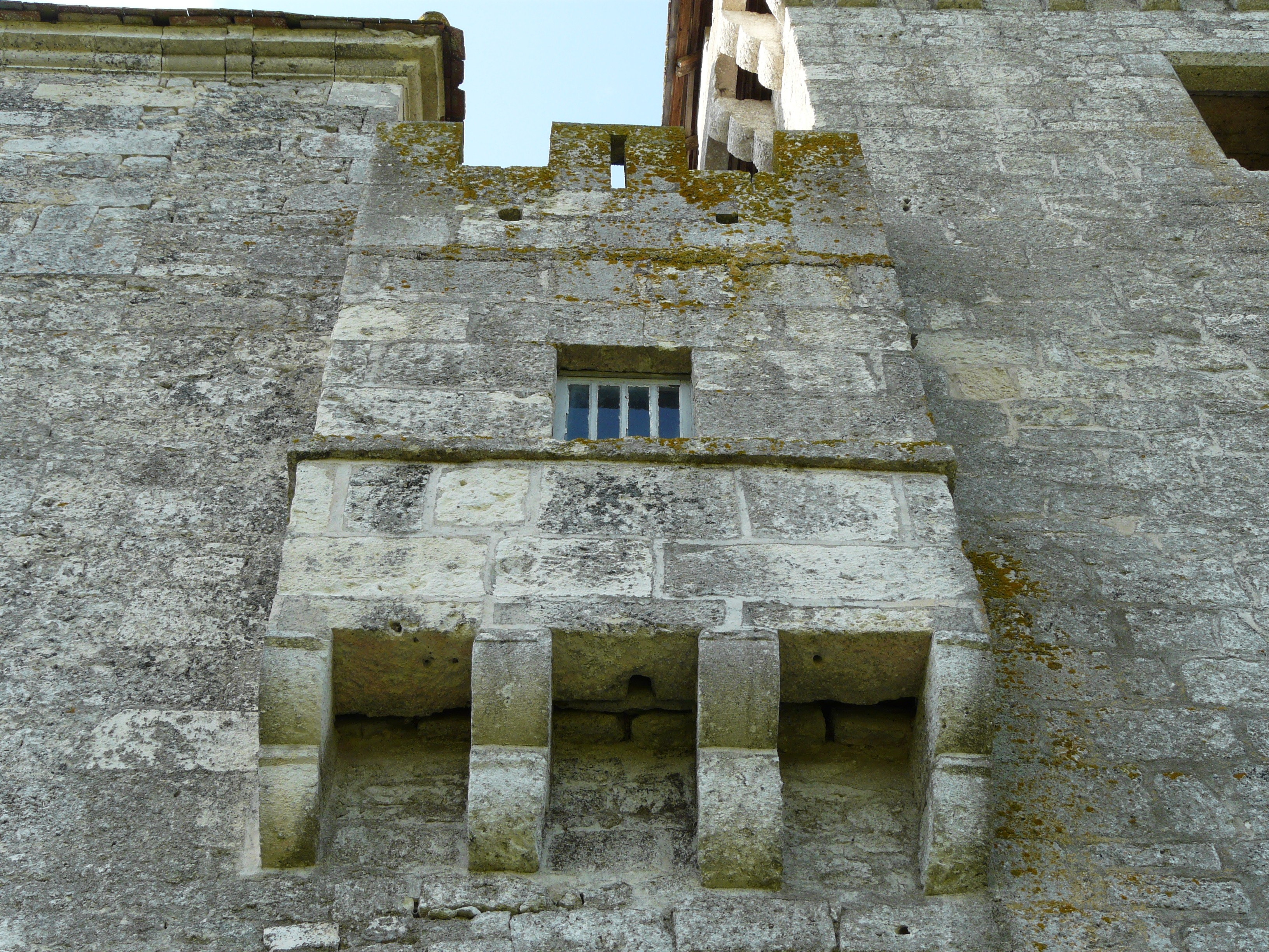 inside castle walls